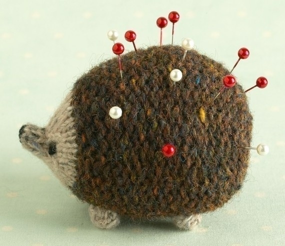 Maybe he's just undergoing an especially relaxing round of acupuncture. Get the pattern here.