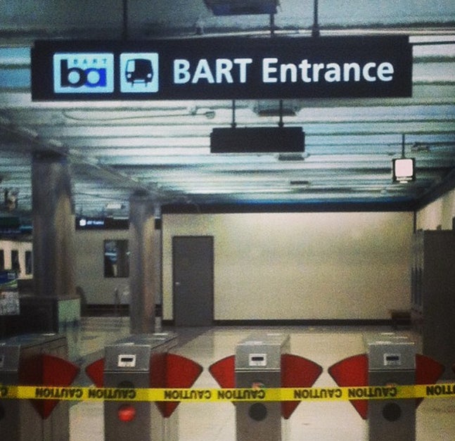 BART during the strike.