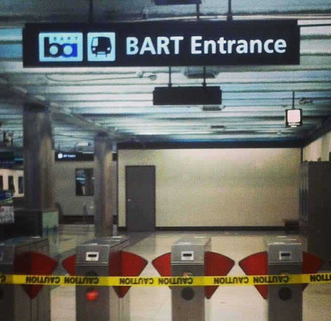 BART during the strike.