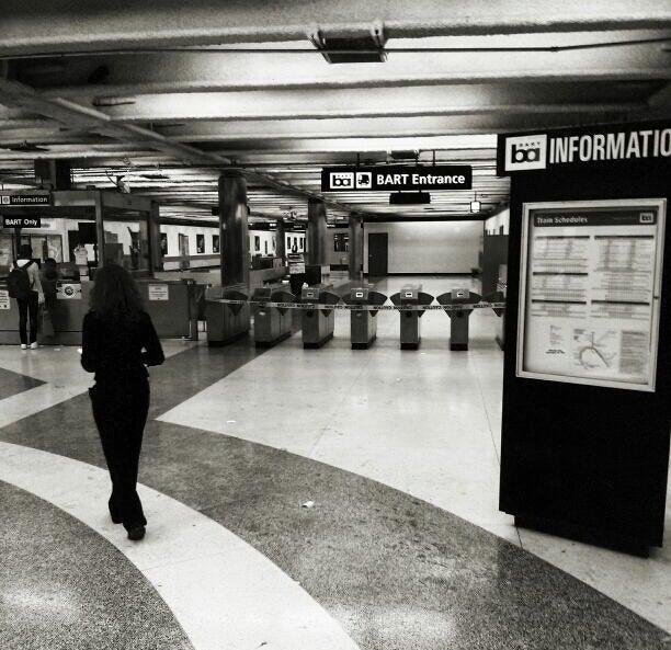 BART during the strike.