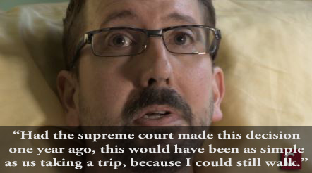 Because John is bedridden, they needed to get a private jet to fly them the hour-long trip to Maryland.
