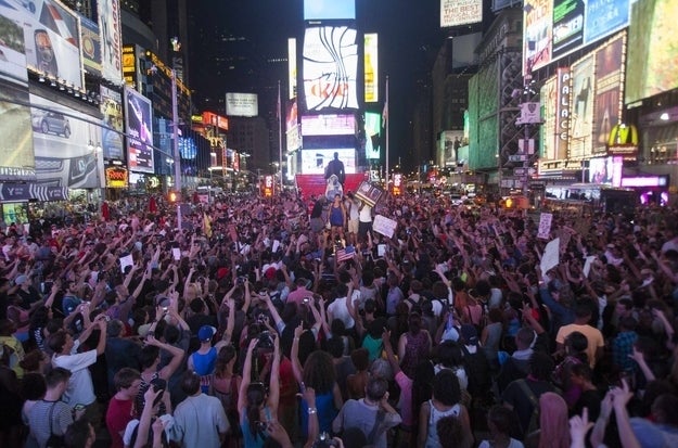 Times Square on Sunday.