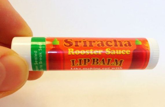 I think this may counteract the point of chapstick, but who cares, it's Sriracha flavored!
