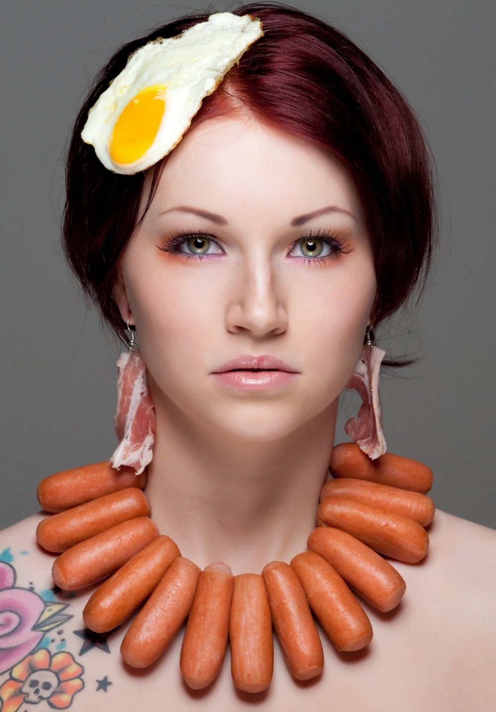 Or, wait: Breakfast? More like breaklace! No, hold on: How does this hat look? Eggcellent.Crushed it.