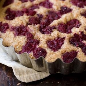 A dusting of sugar and salt across the top forms a craggy crusty barely-there layer than gently shatters as you bite into the tender, tart cake. Better yet, it's easily adaptable to whatever fruit you have on hand!