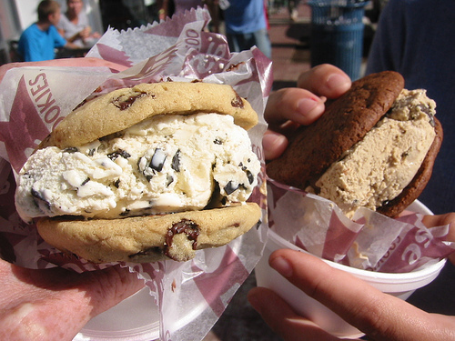 Because that’s what they cost right? Wrong. Cookies went from 25 cents to 35 cents in 2002 and ice cream sandwiches went up to $1.25 in 2006. Still dirt cheap, but it’s just the principle.
