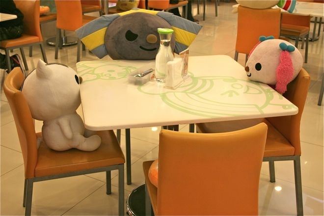 While we're on the topic of food: in Taiwan, there doesn't seem to be any stigma associated with dining solo. At the giant whale-shaped Dream Mall in Kaohsiung City, it's OK to be a party of one at Magical Open Kitchen, because there are plenty of stuffed animals around to substitute real human beings. If only we could all eat in public with nothing but giant fantasy creatures to keep us company.