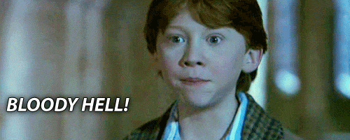 The first line was, "Hello there, my name is Rupert Grint, I hope you like this and don't think I stink."