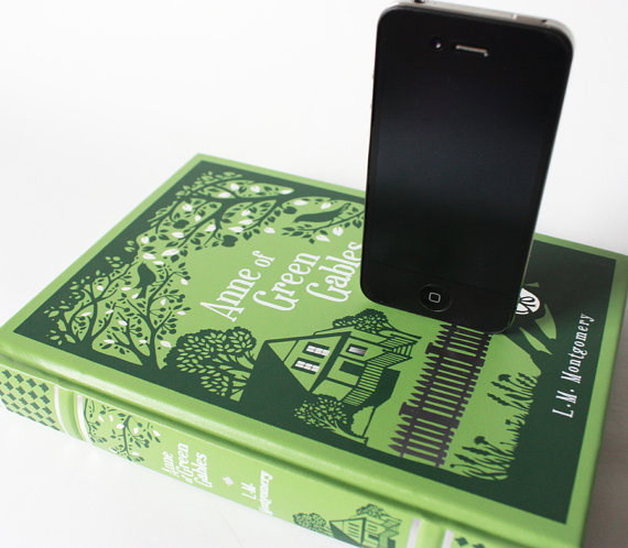 This cell phone charger is also a copy of Anne of Green Gables. Look classy and feel smart charging your phone with a BOOK!