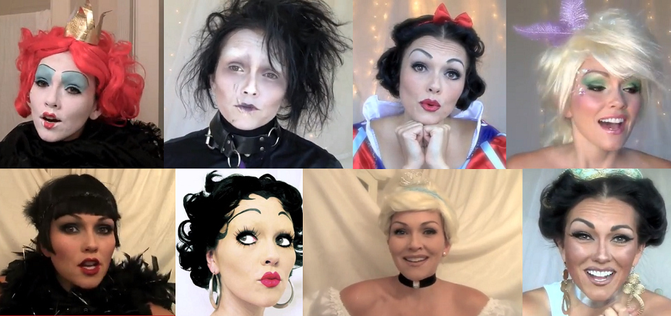 Can you say:, , , , ,Chameleon?!Look at these spot on tutorials of costume make-up, Disney princess transformations, Edward Scissorhands, Betty Boop, and Queen of Hearts - to name a few!