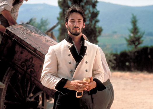 Before he was Neo, he was Don John, the bastard villain in Much Ado About Nothing. He didn't have a sandwich but he was pretty sad - as his character says in act 1, scene 3: "... the sadness is without limit... I cannot hide what I am: I must be sad when I have cause and smile at no man's jests." Aww.