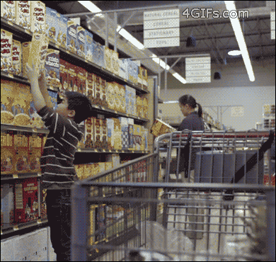 You do not own the aisle. There are other people in this store.