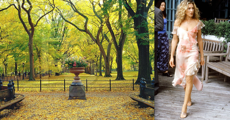 ...Obviously. Central Park has the Upper East and West Sides at her fingertips, is super romantic, and is always dressed for the season. Plus she has almost unlimited space for shoes.