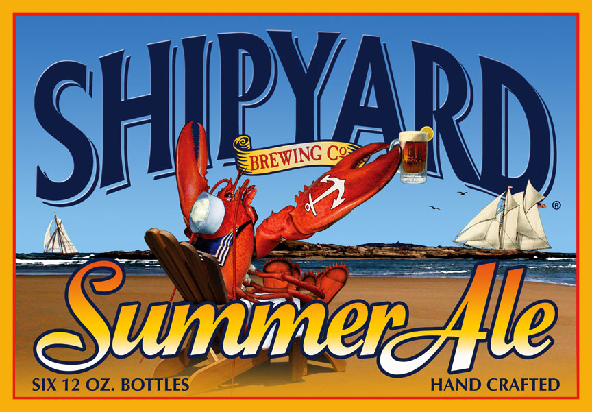 It would feel wrong if a summer ale from Maine were not represented by a juicy, drunk, lobster sailor.