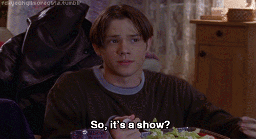 Lorelai and Rory had it right - watching TV shows or movies together with your best friend is the best thing in the world. Even though the two of you are apart, you can watch the show together and text each other during those "OMG I CAN'T STAND THIS SUSPENSE" parts (I'm talking to you Scandal, end of season 1).