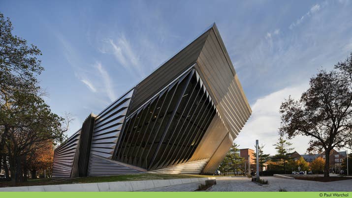 The Eli and Edythe Broad Art Museum, designed by world-renowned architect Zaha Hadid.