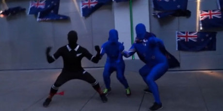 Oracle owner Larry Ellison's "party house'' was apparently given a Kiwi makeover in a certified ninja attack.