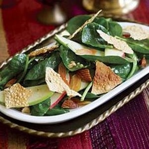 With its curry vinaigrette and toasty Indian cracker "croutons," this salad of familiar ingredients has a hint of the exotic.