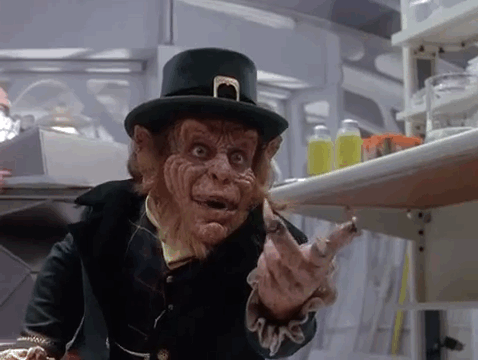 The Leprechaun series is one of the most iconic franchises in the "ridiculous horror movie" category - most of the films went straight to video, such as the fourth installation in which the Leprechaun brutalizes a variety of characters aboard a space ship.