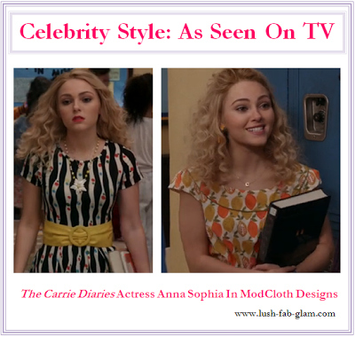 Actress Anna Sophia Robb who plays fashionista Carrie Bradshaw on TV cannot get enough of the great styles at ModCloth and you can get her affordable style too!