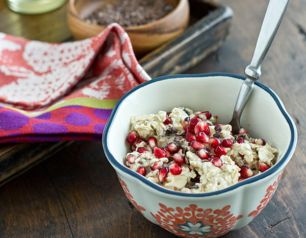 Cocoa Nib And Pomegranate Overnight Oats