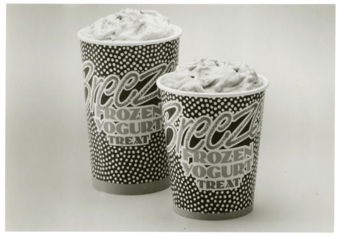 In 1990, Dairy Queen began offering frozen yogurt as a lower-calorie alternative to its soft serve ice cream. According to a company representative, Dairy Queen's regular soft serve has 35 calories per ounce and is 95% fat free, whereas the frozen yogurt was 25 calories per ounce. However, in 2001, the company phased out the frozen yogurt option in all its stores citing a lack of demand, the low sales of which made it difficult to keep the product fresh.Side Note: My mother only allowed us to eat Breezes growing up! The whole family was bummed when they were discontinued.
