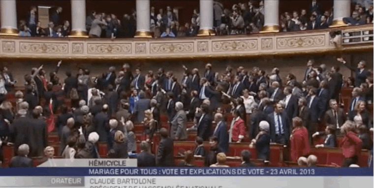 Shouts and jeering broke out: