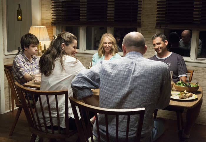 Liam James, Amanda Peet, Toni Collette, Rob Corddry, and Steve Carell in The Way Way Back