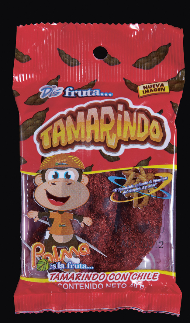 Dried tamarind with chili.