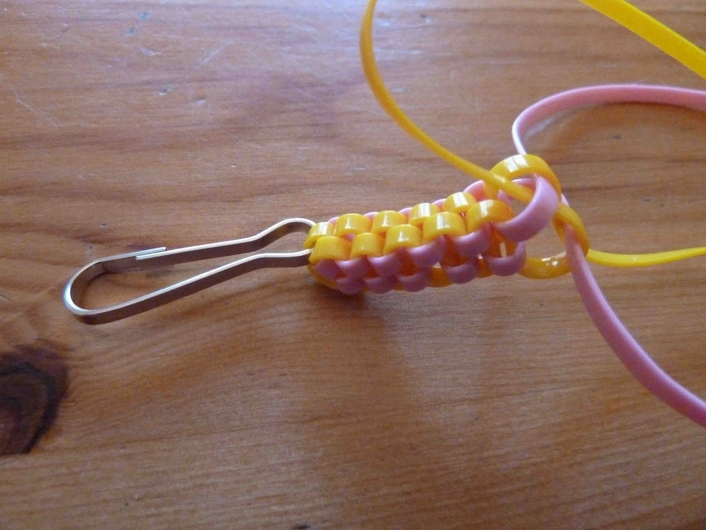 Good for keychains or bracelets. Tutorial here.