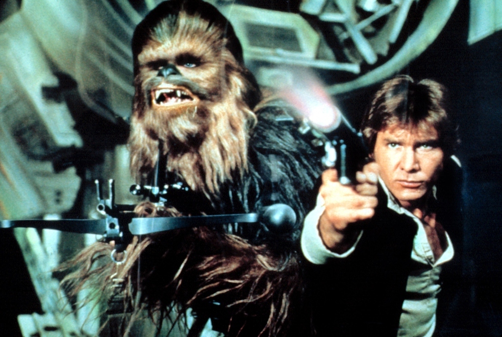 As C3P0 might tell you, wookiees like Chewbacca don't just roar indiscernibly, they roar with purpose in a language called Shyriiwook. Notable phrase:Raaaawr! - It was Han's fault.