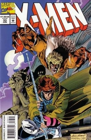 This one is one the really good Gambit cover plus it's a great Sabertooth cover too. Both of them looking good in the '90s.