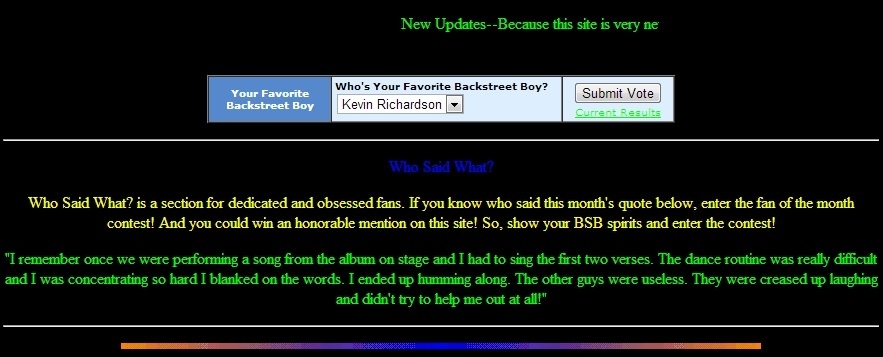 And I'm not being sarcastic, this website is amazing. It's almost like a time machine.