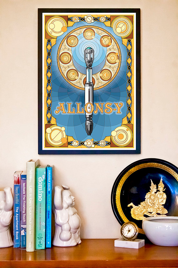 This fun (and detailed) design makes it easy to geek out your walls while retaining an elegant flair. The Art Nouveau style also helps it fit in anywhere - from a college apartment to a more "grown-up" house.