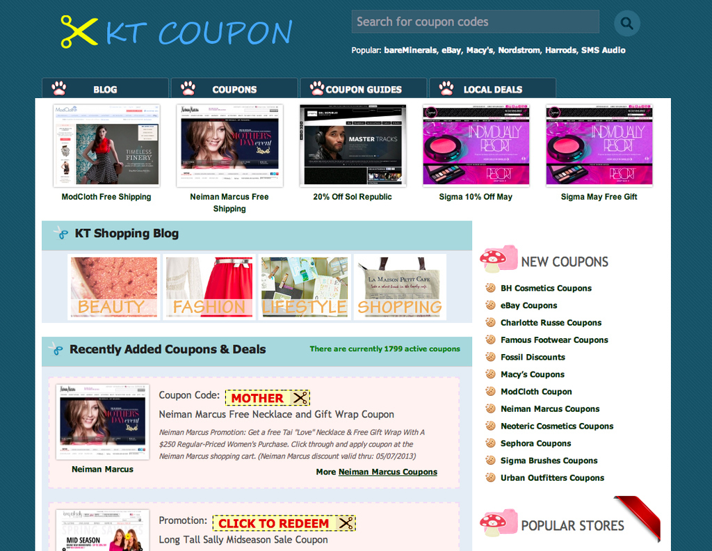 KT Coupon is a beauty and shopping blog in addition to being a shopping portal.