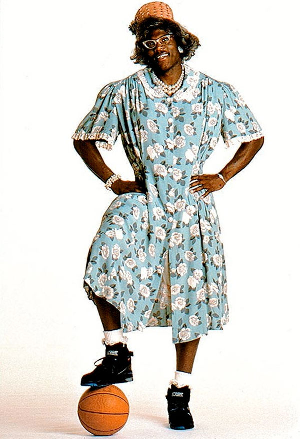 Did your favorite team have a player who was possibly better known for his cross-dressing alter ego? I didn't think so. Grandmama was a character Larry Johnson played in a series of popular Converse commercials. It was such a hit he even appeared on Family Matters as Steve Urkel's teammate (in full Grandmama regalia). Larry Johnson (as himself) also appeared in the movies Space Jam and Eddie, both of which are cinematic pieces of genius.I don't think it would be too much to ask for a halftime featuring Grandmama and Hugo in a dunk competition.