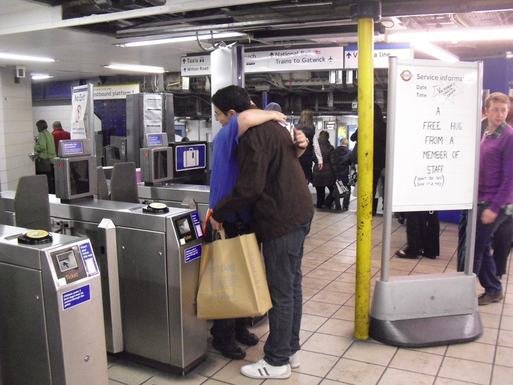 "I know you've got to work. No, I know you don't want to. It's OK. You're gonna be OK. I'll be here on your way home too."
