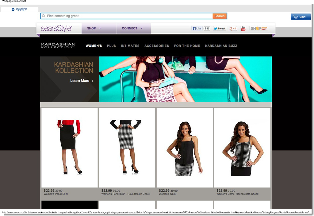 kardashian clothing line website