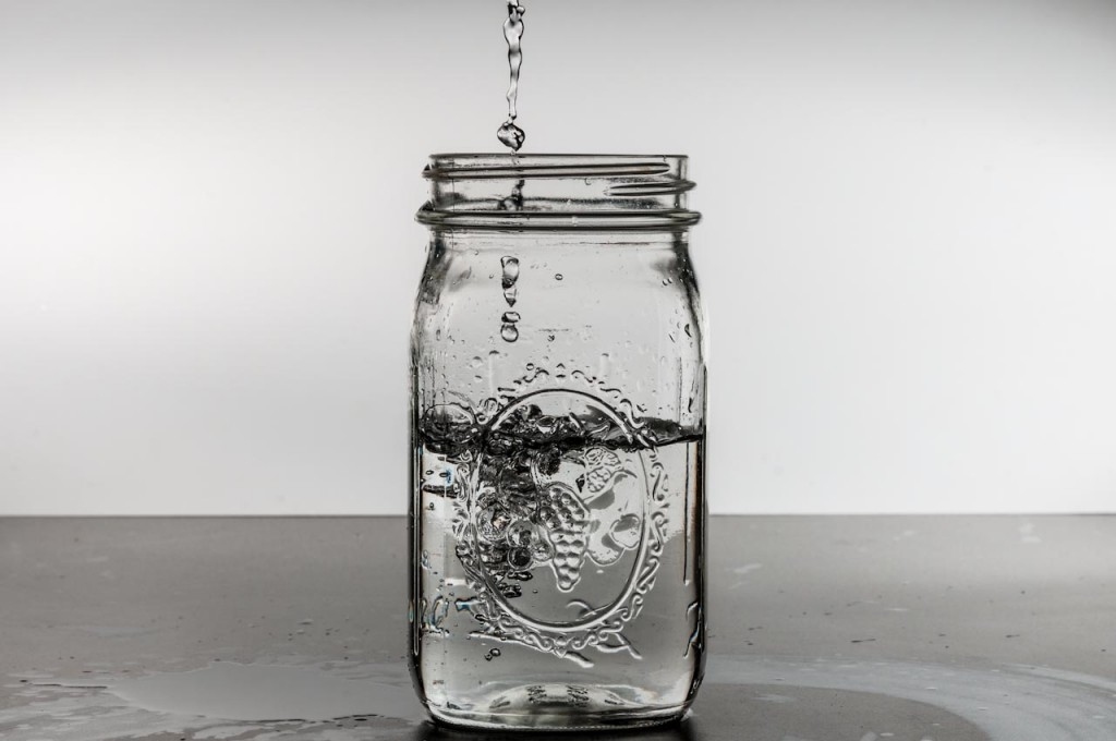 Instead of having a live band or a DJ, just fill a bunch of mason jars up with water and have someone from your bridal party clank them with a spoon.