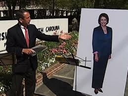 He recently debated a cardboard cutout of the House Minority Leader.