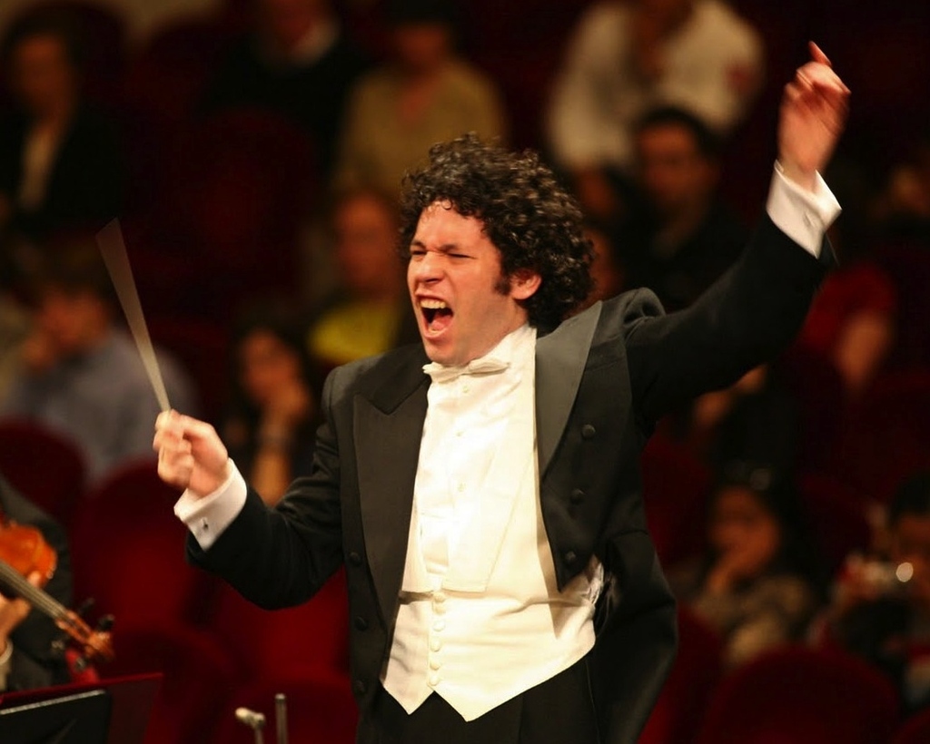 Gustavo Dudamel prepares...