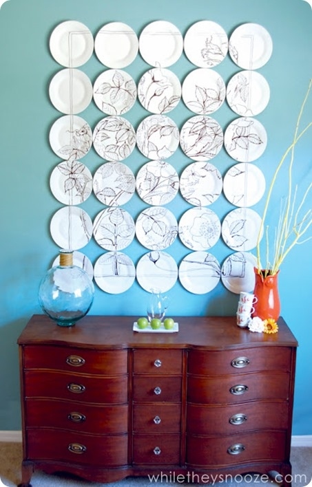 If you spend $30 for plates at the dollar store, you can create this Anthro-inspired wall art for a savings of...$7470!