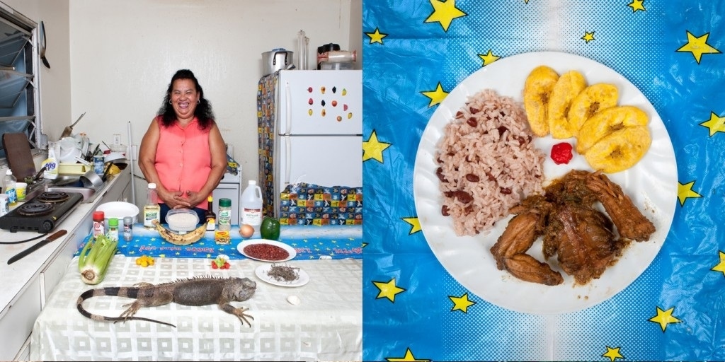 Maria Luz Fedric, 53 years old. Honduran Iguana with rice and beans