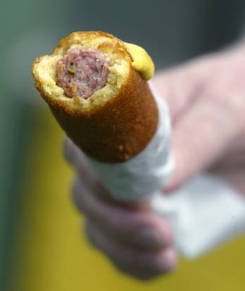 Location: Texas State Fair, 1942Yes, there have been many crazy state fair foods out there in recent years, but NOTHING beats this classic, the corn dog. Can you IMAGINE the pandemonium that erupted in 1942 when the "corny dog" was first introduced by the Fletcher brothers? "What? What is this piece of bread on a stick? It just tastes likes cornbrea-OMFG THERE'S A HOT DOG IN HERE!"