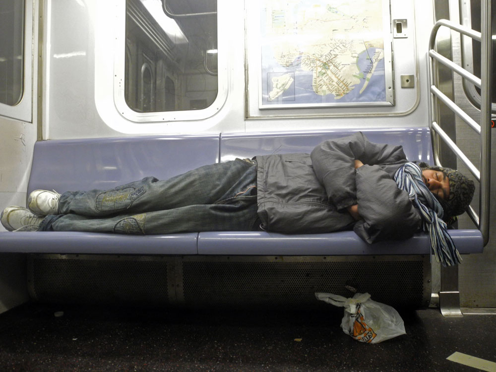 We've all had it happen to us, as the train is slowing down you notice the car is pretty empty, you think it's your lucky day. As the doors open and you step inside the smell of shit overtakes you, now you realize why the train was empty. You have become victim to the "Bum Car"