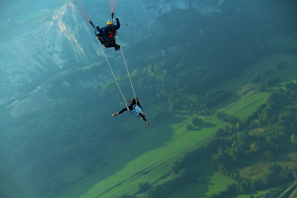 ...attached to a skydiver.