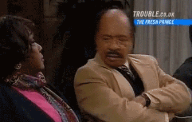 Where's the best place for a George and Weezie Jefferson cameo on this episode of Fresh Prince of Bel Air? Marriage counseling, obviously.