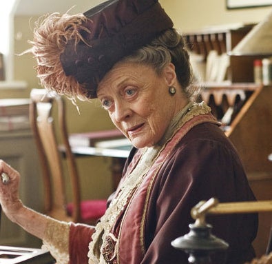 As the Dowager Countess of Grantham on Downton Abbey