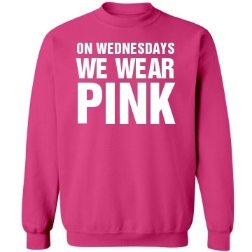 On wednesdays we wear pink jumper