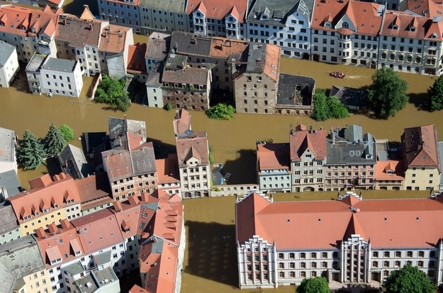 The flooded city of Meissen on June 5.